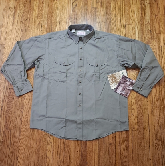 CC Filson Mens Cotton Button Down Shirt Size XL Style 52 Safari NEW - Picture 1 of 8
